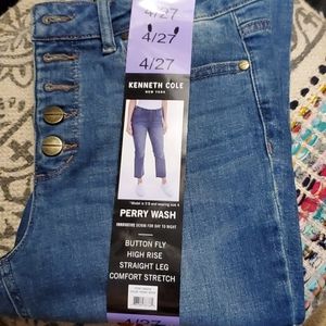 Kenneth Cole Raw Hem Jeans